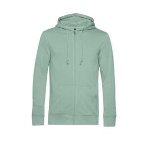 B&C Mens Zipped Hoodie / Sage
